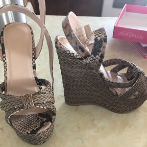 Snakeskin 5.5 heels